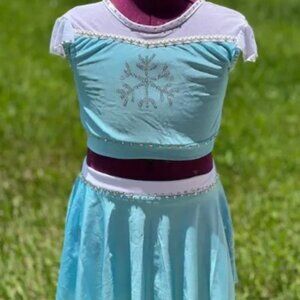 Elsa Character Costume with Rhinestones - Child Large
